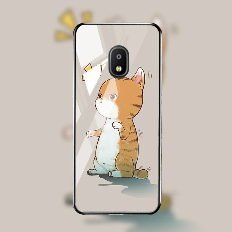 M021 Ojeleye для samsung Galaxy J7 чехол закаленное Стекло Крышка для samsung J7 PRO A6 A5 A7 A8 J7 плюс J2 Core J4 J6 J8 чехлы на сиденья - Цвет: M021