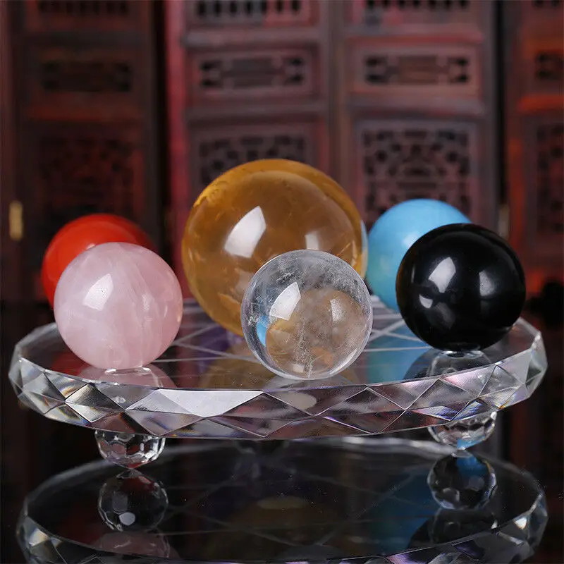 Fengshui Seven Star Array хрустальный шар естественного цвета + пластинчатая основа для