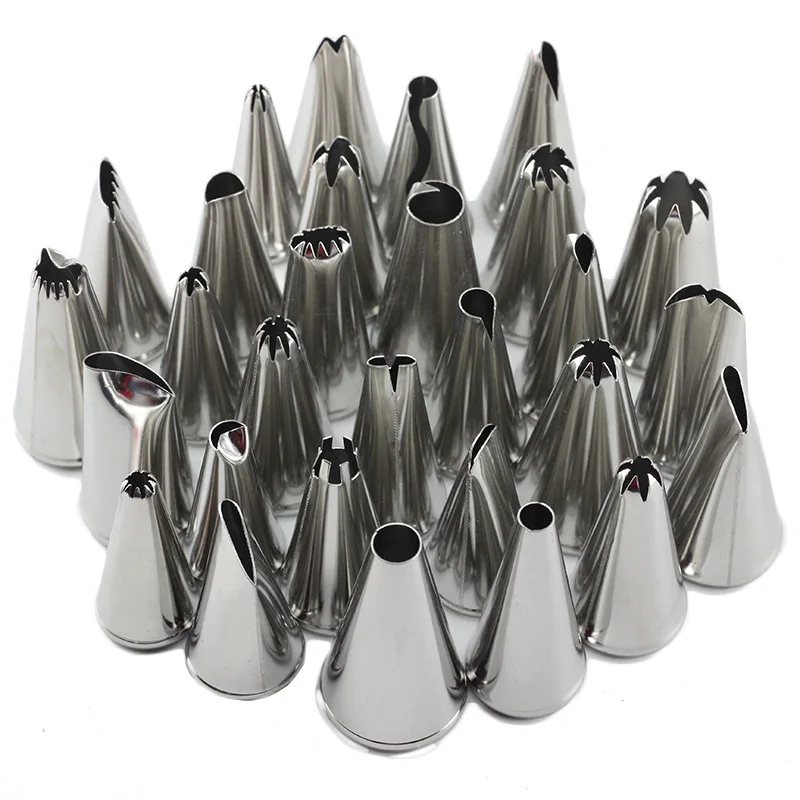 48 шт. кондитерские насадки из нержавеющей стали|Украшения для десертов| |