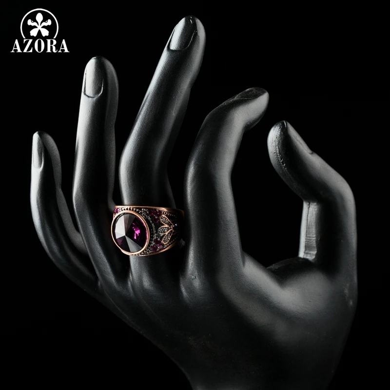 Винтажный набор для резьбы по цвету AZORA большие круглые кольца Stellux с австрийским