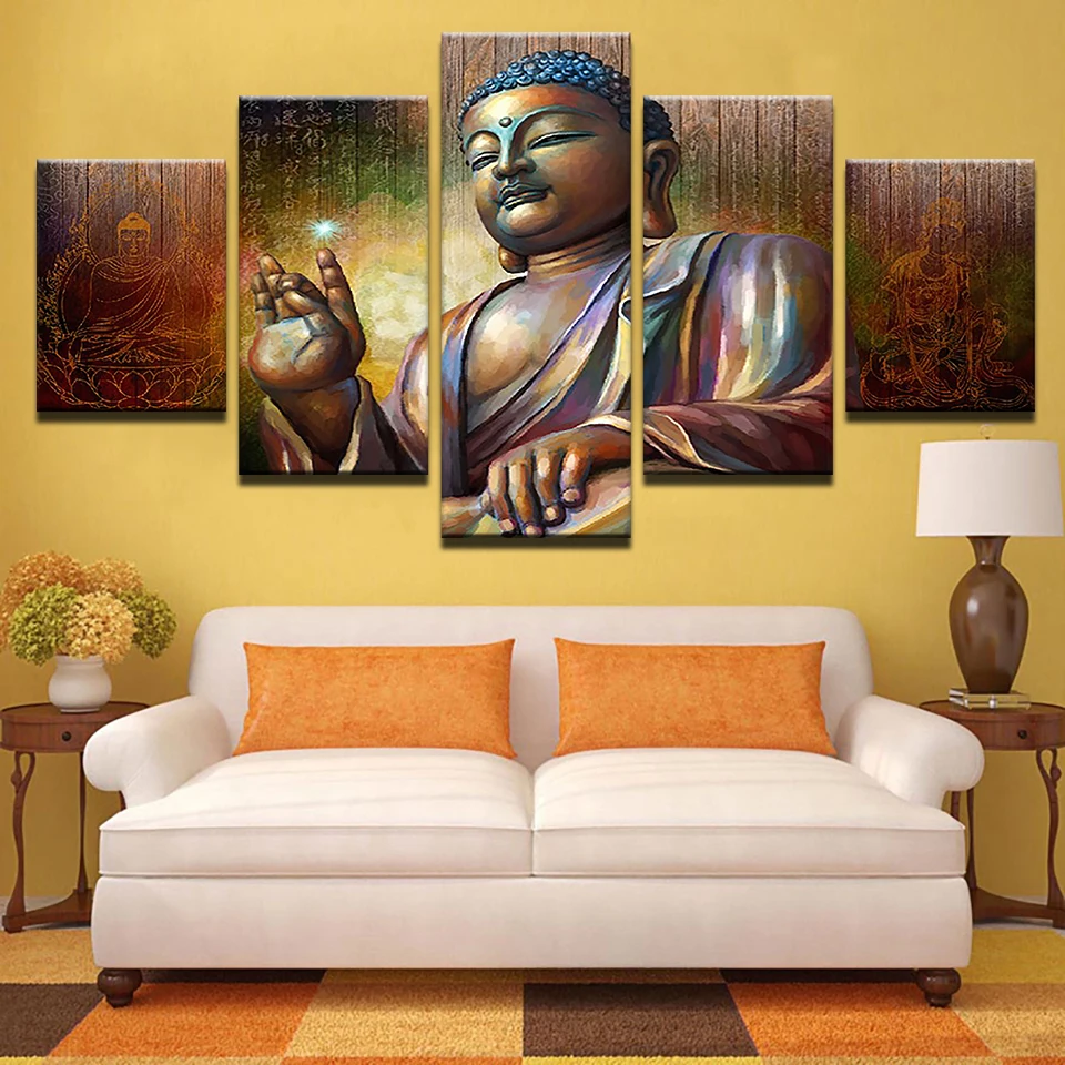 5 шт. настенные картины с Буддой шт.|meditation paintings|canvas picturehd prints |