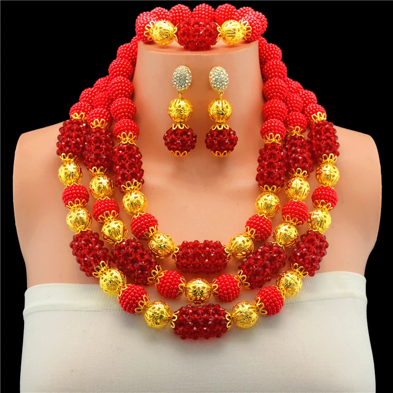Комплект ювелирных изделий из африканских бусин модные свадебные комплекты