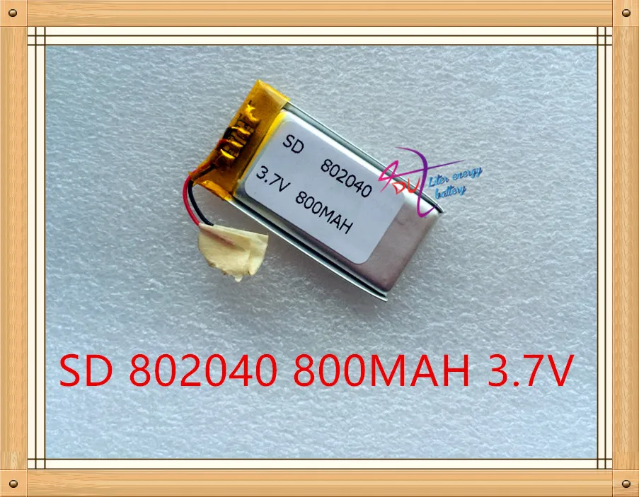 Литровая энергия батарея 3 7 V 800MAH полимерная литиевая 082040 802040 MP4 GPS MP3 Bluetooth стерео