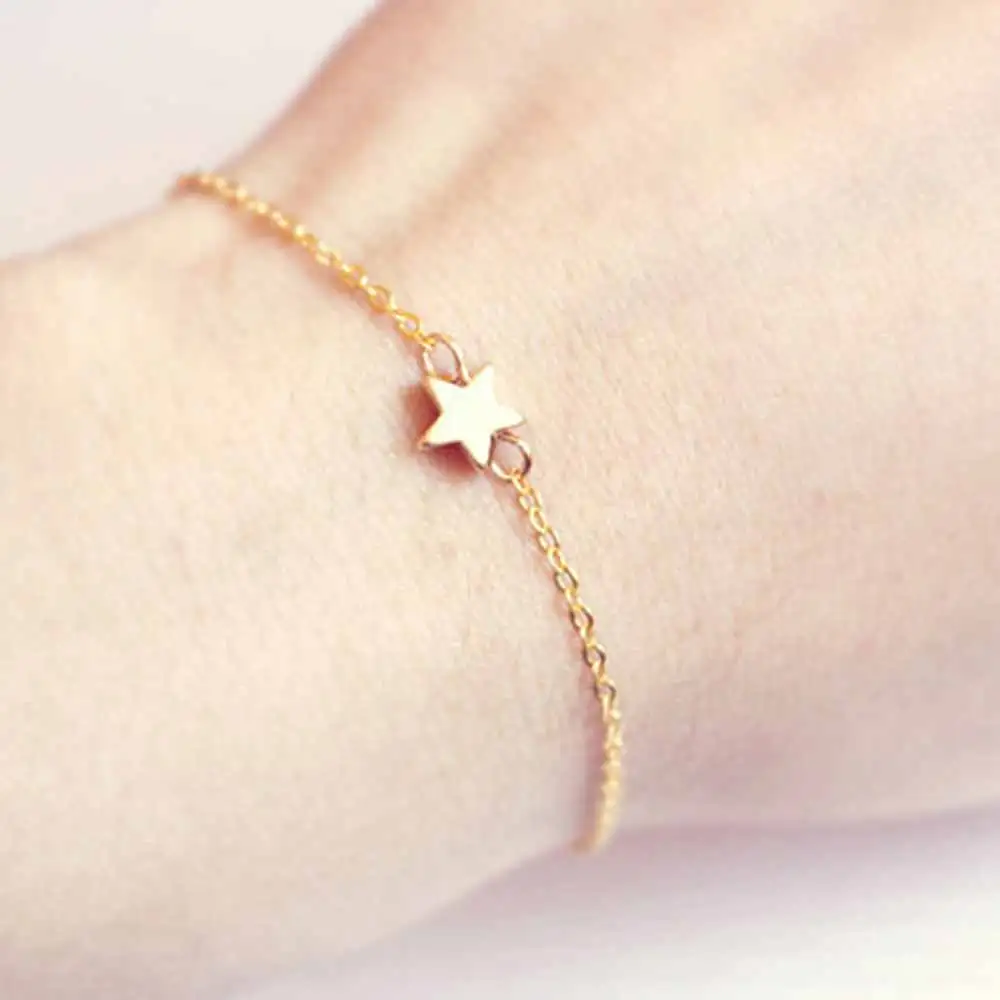 FAMSHIN 2017 пятиконечная звезда Подвеска браслет цепочка Пара Браслеты Ювелирные