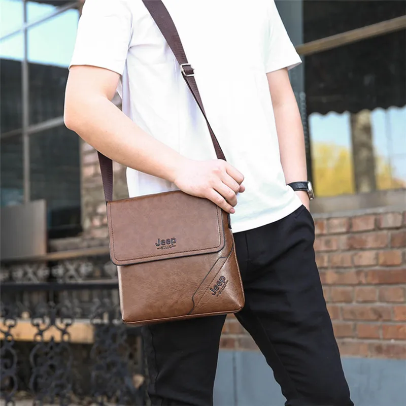 2020 Fashion Men PU Handbags Single Strap Cusual Business Briefcase Should Bags Leather Crossbody Bolsa Masculina ZX-009.