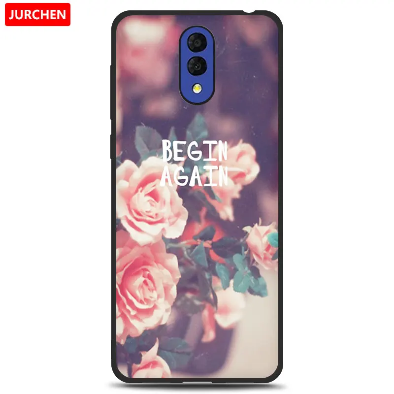 43 JURCHEN Case For Alcatel 3L Case Soft Tpu Silicone Back Cover For Alcatel 3L 3 L Case Cover Funda Printing Bag Cartoon - Цвет: 43