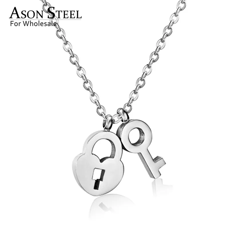 ASONSTEEL замок для ювелирных изделий ожерелье с подвеской в виде ключа из