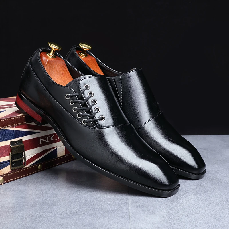 Men's casual leather shoes Men Comfortable flat lace up fashion man shoe for spring plus size 39-48 DD207 DD460 | Обувь