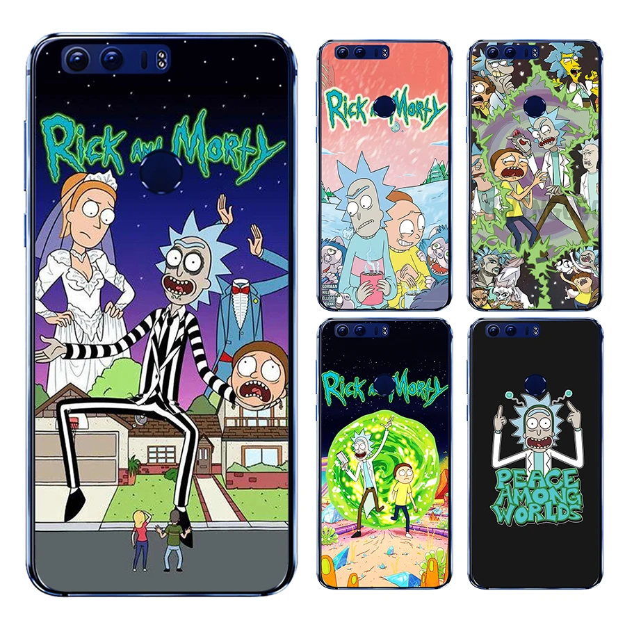 Жесткий чехол LISM Рик и Морти для huawei P20 Pro P10 P9 Lite 2017 2016 P8 2015 P