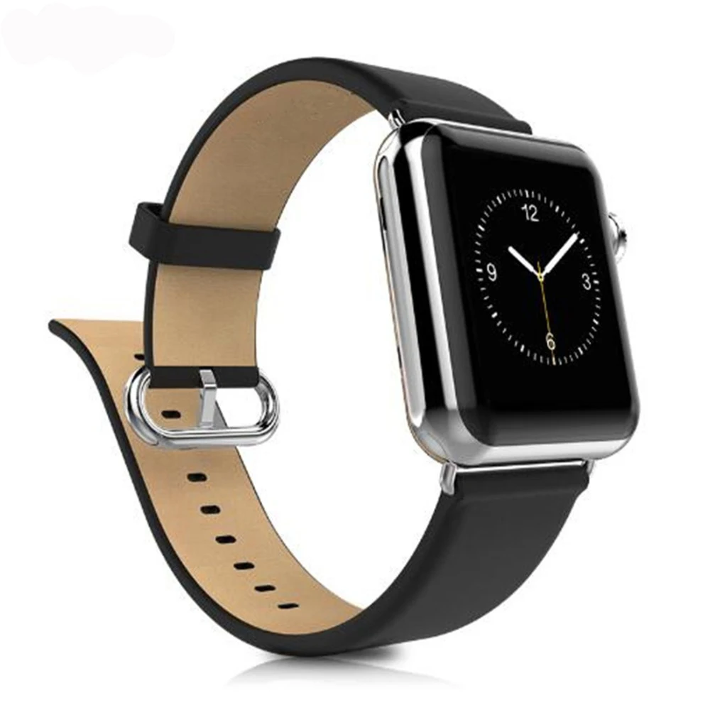 Классический ремешок с пряжкой для Apple Watch band 4 44 мм 40 iwatch 3 2 1 42 38 из натуральной