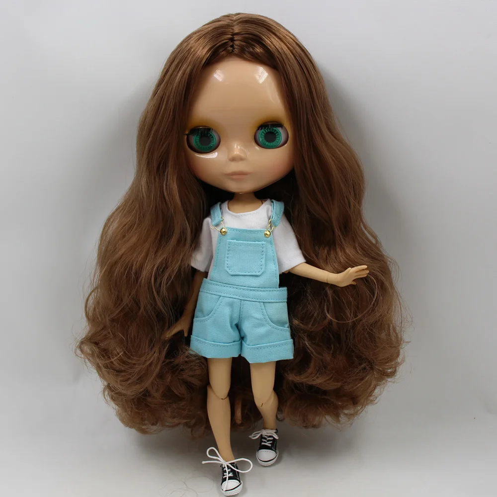 Ледяной DBS Blyth кукольные нет. BL9158 каштановые волосы Совместное тела сжигания кожи