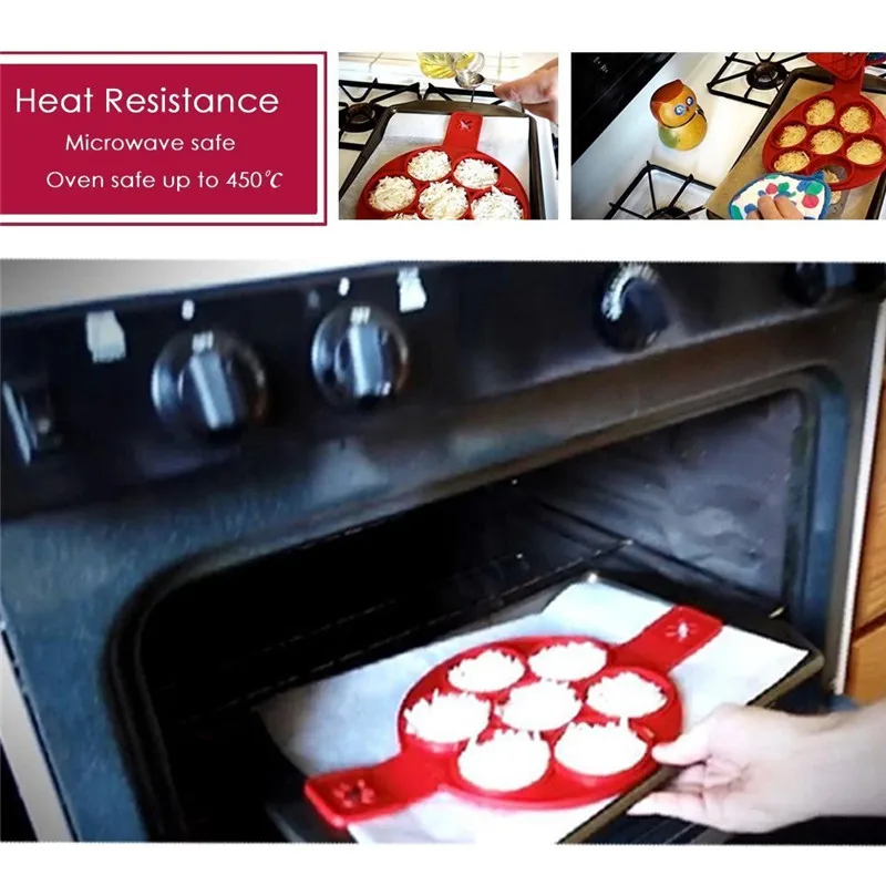 1шт. Силиконовое неклеющееся кольцо для приготовления яичницы и блинов на кухне. Форма для выпечки омлета. Оборотная форма.