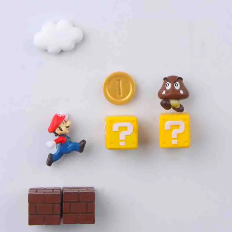 FC игра Принцесса Радуга облака 3D Funy стереоскопический Super Mario Bros магниты на холодильник стикер сообщений детская игрушка подарок на день рождения
