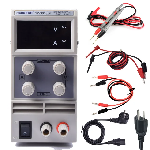 Мини цифровой регулятор постоянного тока Регулируемый Питание SW3010DF 30V 10A 110V 220V