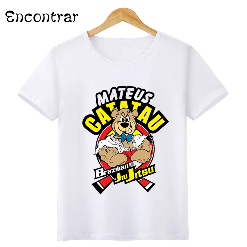 Детская милая мультяшная дизайнерская футболка JIU JITSU повседневные топы с