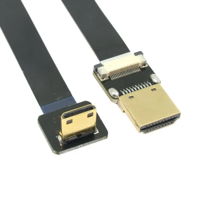 Угловой плоский кабель FPV Mini HDMI типа C к FPC 10 см 20 30 50 80 100 для Gopro 5D3 5D2 GH3 GH2 5N 5T 5R 7N|type c to