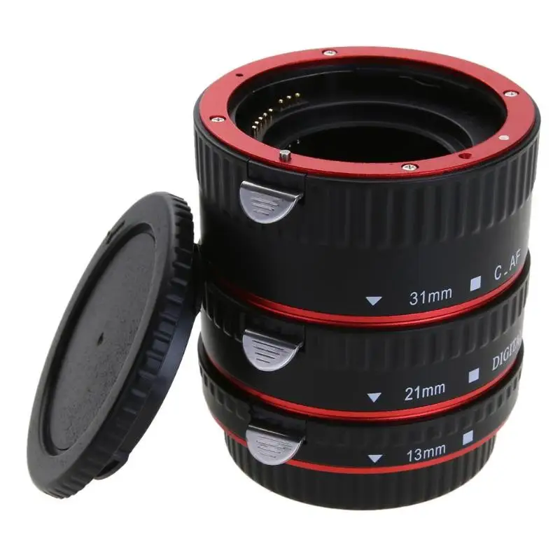 Colorful Metal TTL Auto Focus AF Macro Extension Tube Ring for Canon EOS EF EF-S 60D 7D 5D II 550D Red | Электроника