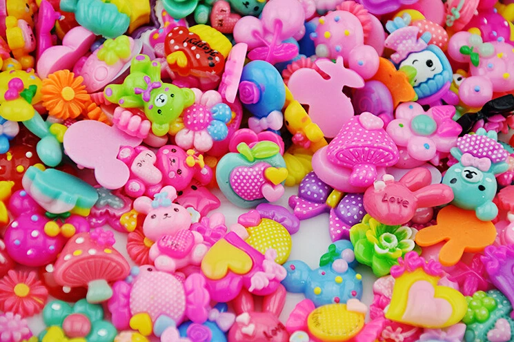 200 шт. милые вещи плоская задняя часть из смолы десертные Подвески Кабошоны