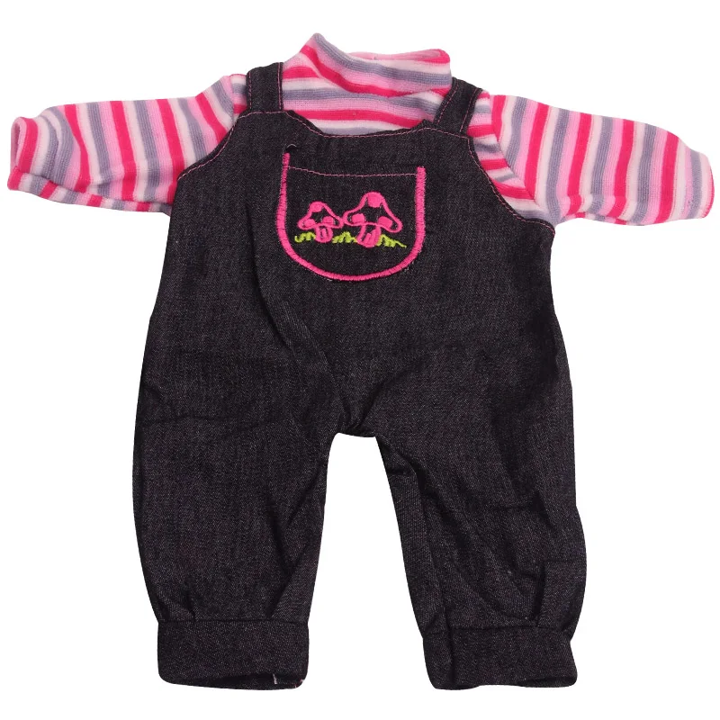 18 inch Girls doll clothes Yellow magenta striped shirt with pants American new born dress Baby toys fit 43 cm baby dolls c801 | Игрушки и