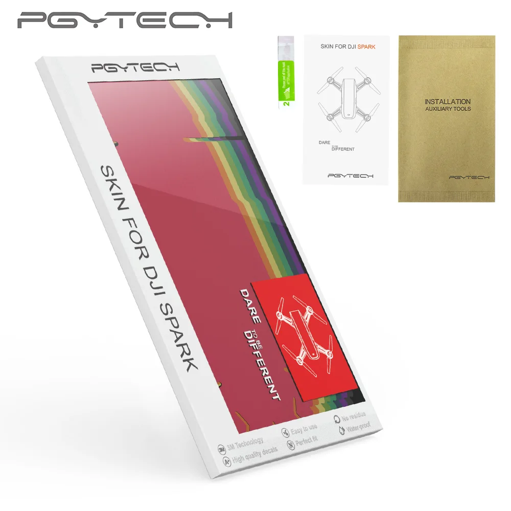 PGYTECH Новый наклейку кожи для DJI Spark серии Красочные и яркие 3 м scotchcal фильм