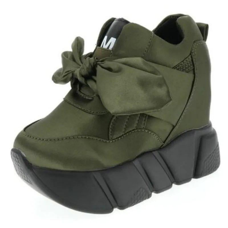 2017 Демисезонный модные женские туфли на танкетке ботильоны высоком каблуке