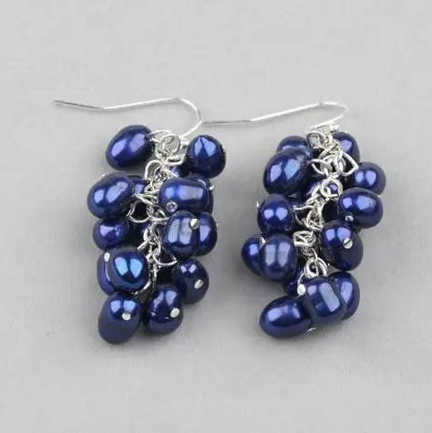 Висячие серьги с кластером из 100% натурального жемчуга ювелирные изделия для