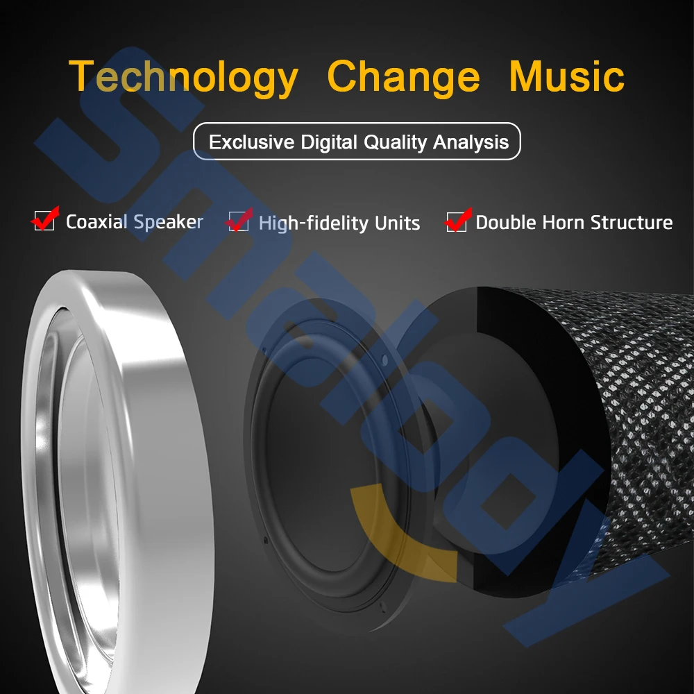 Smalody стерео Саундбар Беспроводной Bluetooth портативная музыкальная Колонка