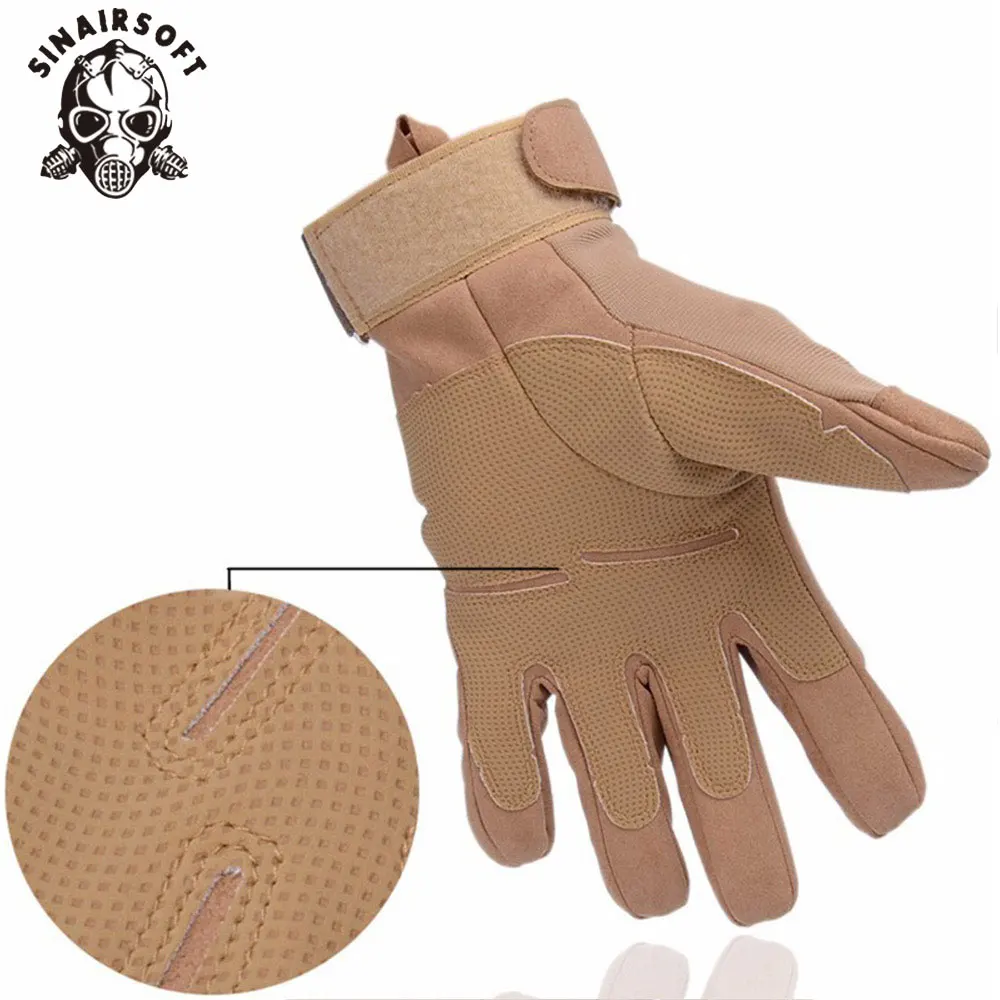 Тактические Нескользящие перчатки SINAIRSOFT для верховой езды с закрытыми пальцами