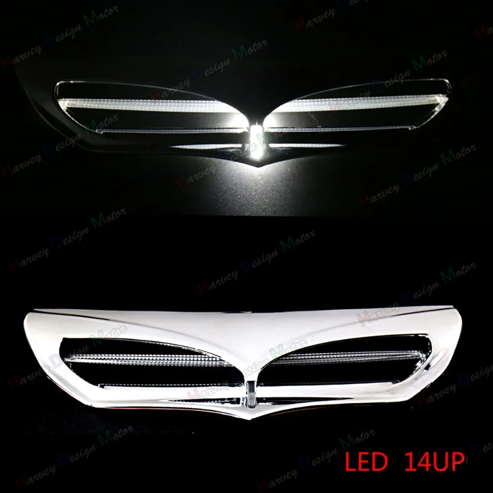 LED обтекатель Совок Впускной отделкой акцент для Harley Touring Street скользящий Electra Glide 14