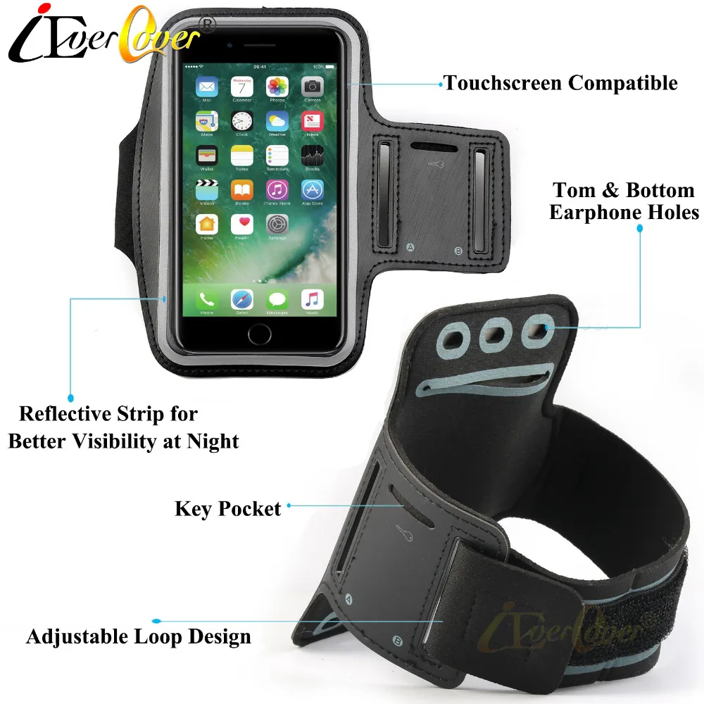 Спортивный чехол для Alcatel A50 A3 A30 A5 LED U5 IdealXCITE 5044R Shine Lite TRU из искусственной кожи|arm band