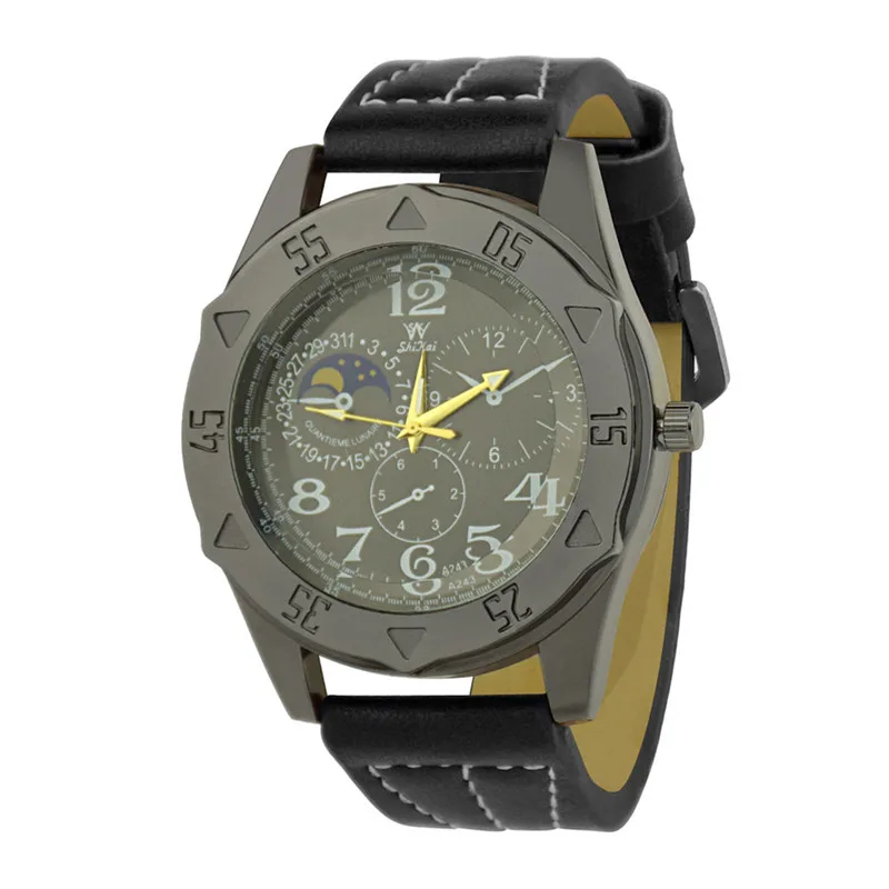 Тренд личности часы кожаный ремешок кварцевые модные повседневные женские с