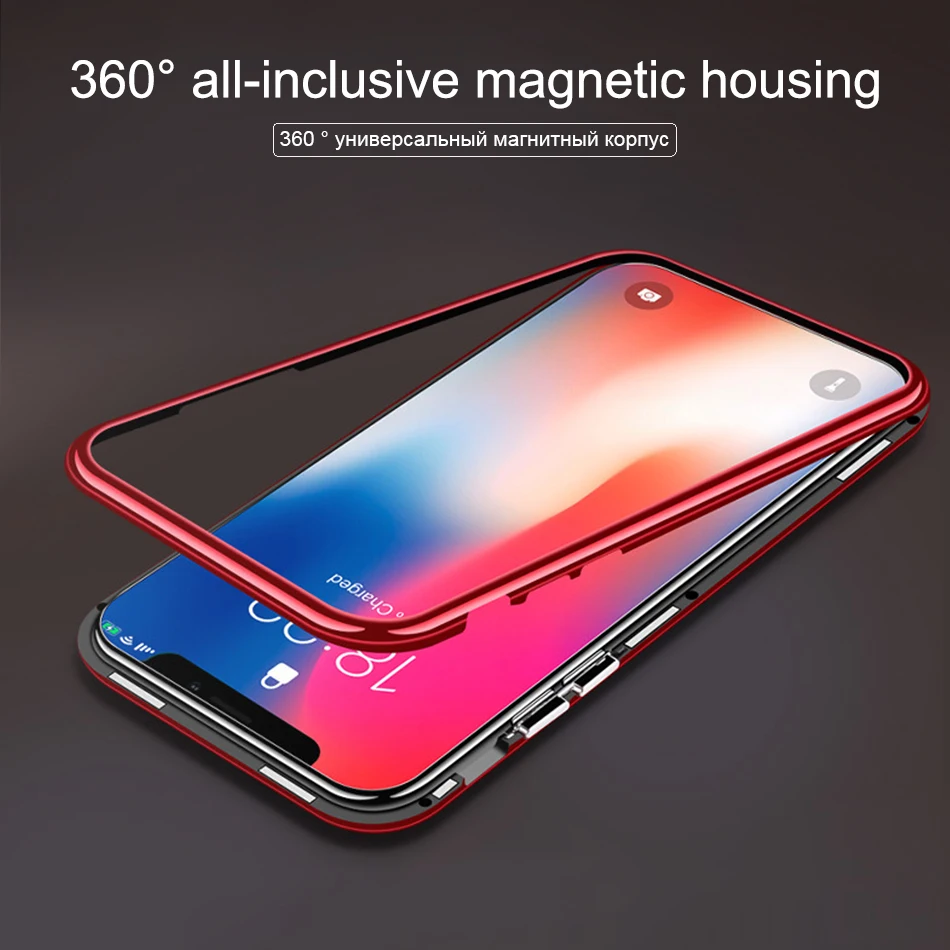 Марджей чехол для iPhone 7 8 плюс X Mangetic адсорбции блестящий в виде ракушки