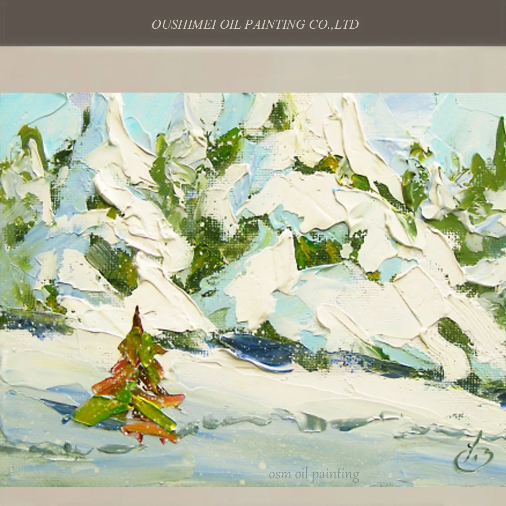 Украшение для дома ручная роспись нож Дерево Масляные картины на холсте пейзаж