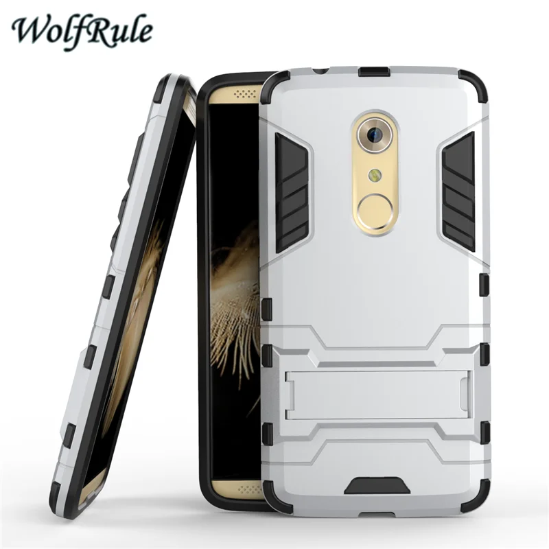 WolfRule For Cover ZTE Axon 7 Case Anti knock Soft TPU &amp Plastic Stand Phone Axon7 A2017 Coque &lt |