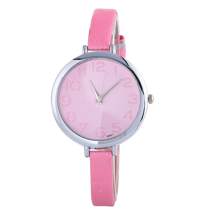 100 шт./лот элегантные женские кварцевые наручные часы с кожаным ремешком и |