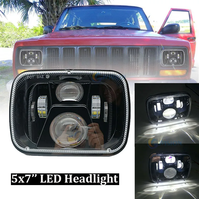 Для Jeep wrangler JK Grand Cherokee XJ YJ JKU 4X4 Toyota 5 ''X 7 дюймов светодиодные фары для Tacoma пикап