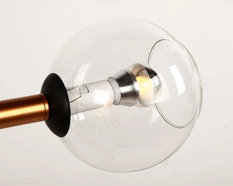 Американский Ретро Треугольный металлический 6 свет D70cm Lustre Led люстра прозрачные стеклянные оттенки кулон Хрустальная люстра лампа