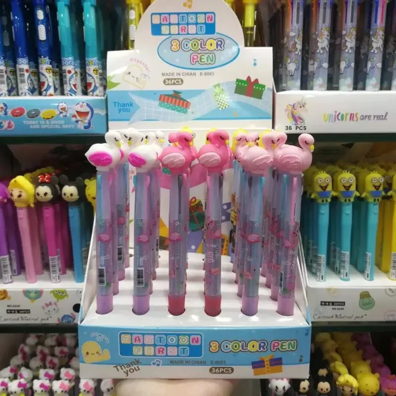 72 шт./лот в Корейском стиле с героями мультфильмов многоцветный Шариковая ручка