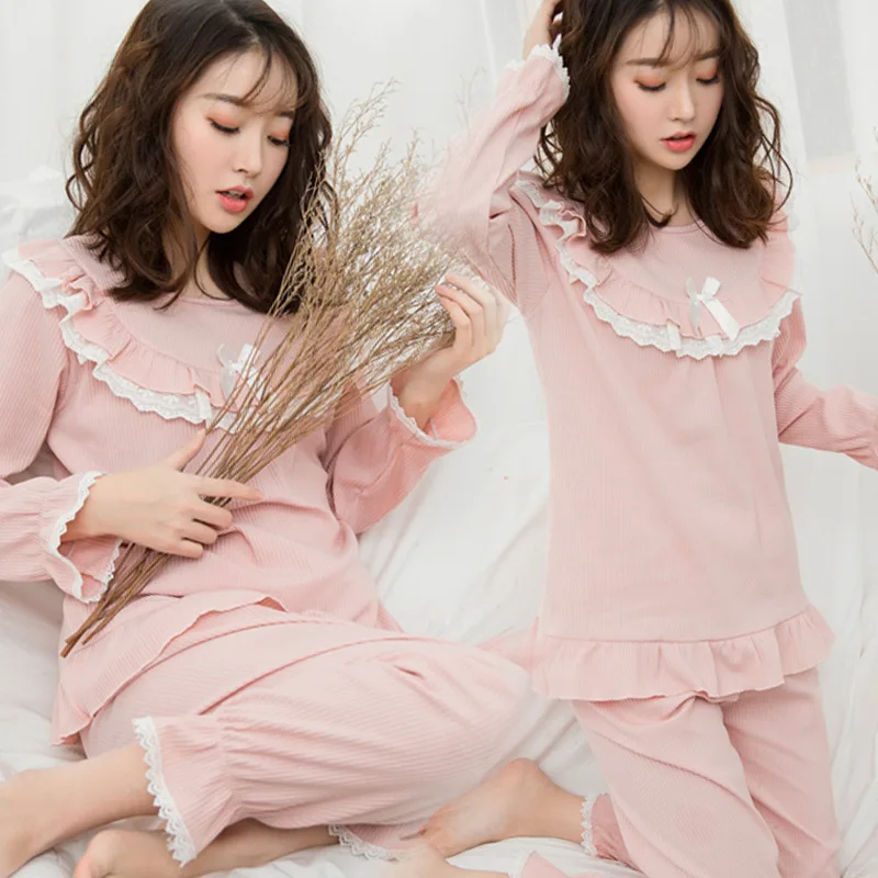 Хлопковая пижама с длинными рукавами для беременных женщин одежда месяцев