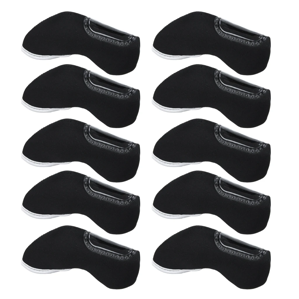 

10pc Nylon Golf Iron Club Head Cover Headcover Case Protection Sleeve Pocket Golf Case