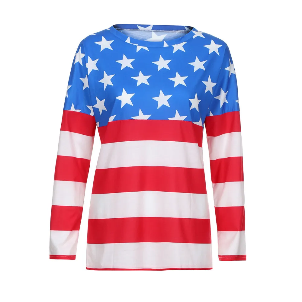 Женская футболка на День Независимости американский флаг США винтажная уличная