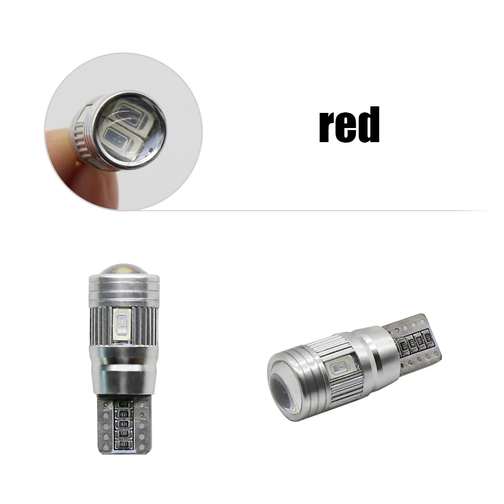 EURS 10 шт. стайлинга автомобилей авто светодиодный T10 5630 6smd W5W Шина CAN светодиод