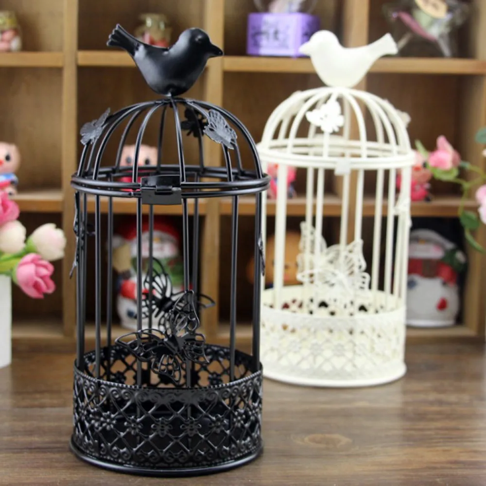 Новое поступление полый Держатель Подсвечники Tealight подвесной фонарь винтажный птичья клетка кованая#30