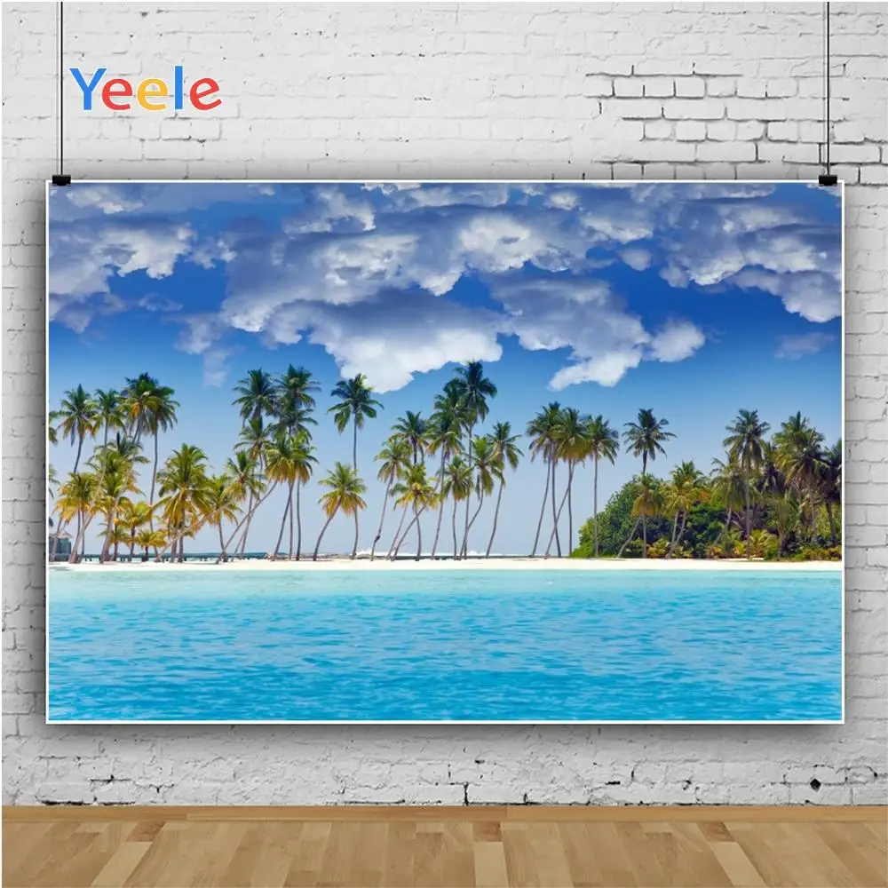 Yeele Летняя Пляжная Вечеринка Тропическое небо кокосовое Тре Фото фоны