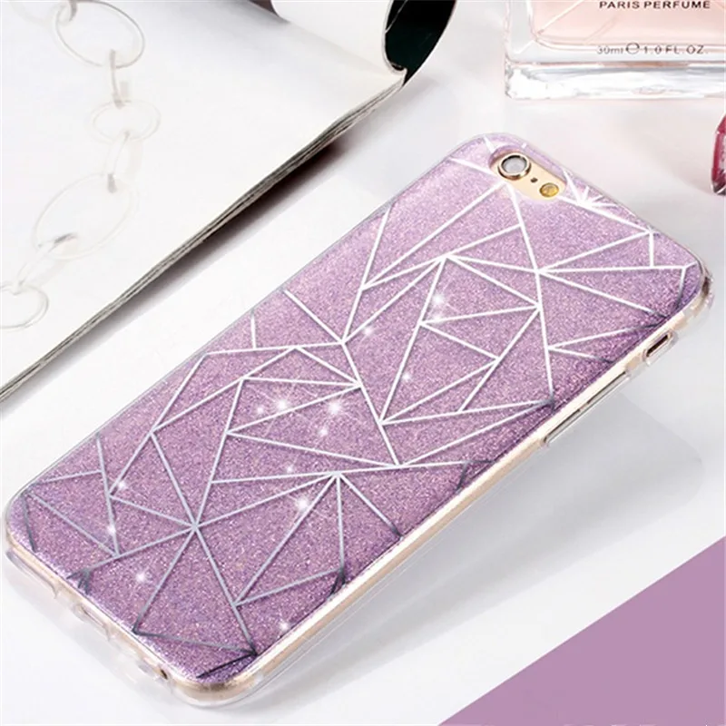 Candy Shining Sequins Phone Cases For iPhone 6 6S Case Hard Glitter Back Cover 7 8 5 5s SE Shell Funda Capa |