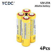 4 шт. 12 В G27A MN27 MS27 GP27A A27 L828 V27GA EL812 EL-812 сухая батарея для открывания Гаражных дверей дистанционное управление gps трекер