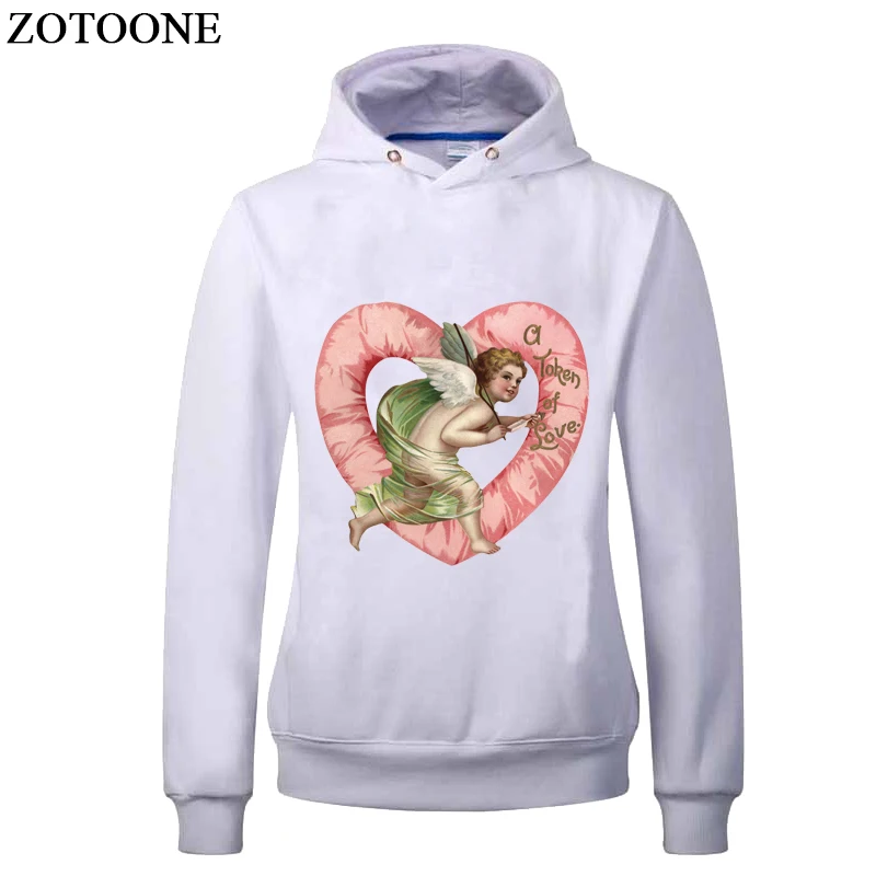 ZOTOONE Angel Love Patch Iron On Transfer A-level Washable Letter Patches For Kids Clothes DIY Appliqued embroidery Heat Press | Дом и сад