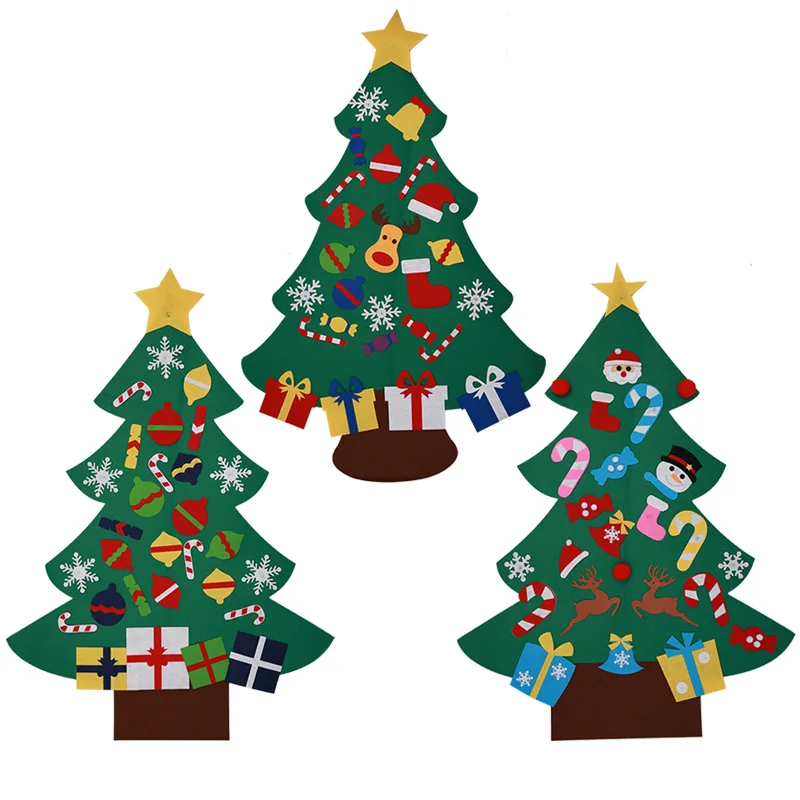 DIY войлочная Рождественская елка для Chritmas украшения дома набор стен магазин