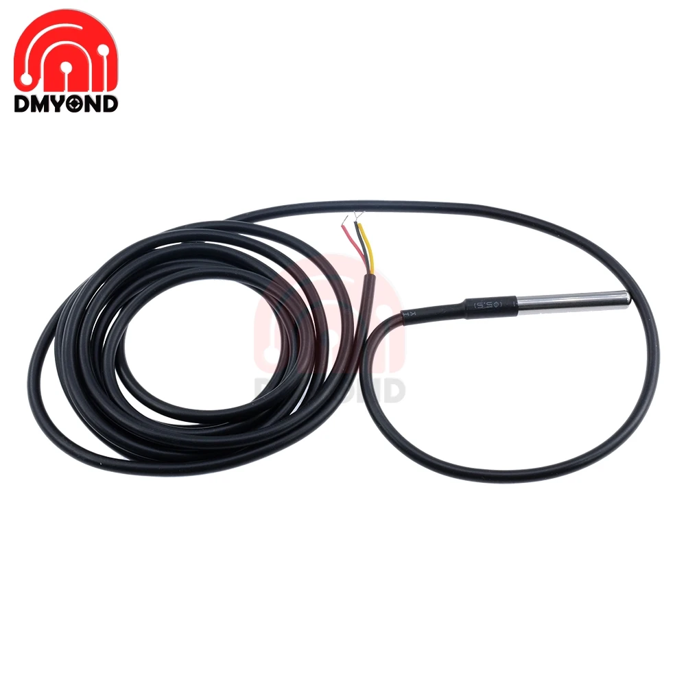 2m 200CM Digital Temperature Temp Sensor Probe DS18B20 Thermometer Waterproof For Arduino Compatible Stainless Steel | Инструменты