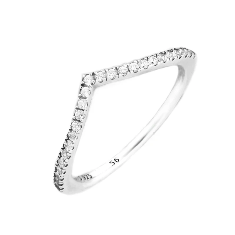 

Мерцающие кольца желаний с прозрачным CZ 100% 925 пробы серебряные ювелирные изделия Бесплатная доставка